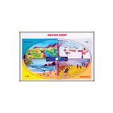 Panda 70X100 cm Mevsimler Portre Tablo Pano (Alüminyum Çerçeve) YAZILI-PAN512