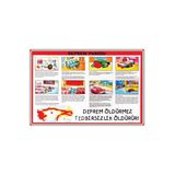 Panda 70X100 Cm Türkiye Deprem Portre Tablo Pano (Alüminyum Çerçeve)-Pan504