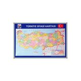 Panda 70X100 Cm Türkiye Siyasi Haritası Alüminyum Çerçeve Tablo Pano