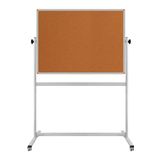 Panda 90 x 120 CM Çift Taraflı 360 Dönerli Tekerlekli Mobil Mantar Pano - pan176