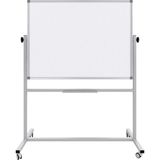 Panda 90X120 CM Beyaz Çift Taraflı Tekerlekli Mobil Yazı Tahtası 1 Adet 360° Dönerli Ayaklı - 1BW-Beyaz