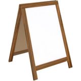 Panda Ahşap A Pano 60X85CM - Beyaz - Ahşap Kaldırım Panosu