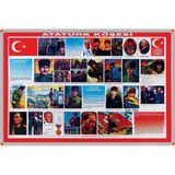 Panda Atatürk köşesi (Alüminyum Çerçeve) - 1 Adet - Gri