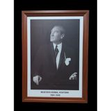 Panda Atatürk Portresi Mdf Çerçeveli Portre Tablo Köşe 35 x 50 cm
