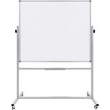 Panda Ayaklı Mobil Çift Taraflı Tekerlekli 360 Dönerli Laminant Yazı Tahtası 120X140 cm - Beyaz - Mobil Ayaklı