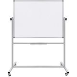 Panda Ayaklı Yazı Tahtası Mobil Çift Taraflı Tekerlekli 360 Dönerli Laminant 90X120 cm - Beyaz - Mobil Ayaklı