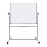 Panda Ayaklı Yazı Tahtası Mobil Çift Taraflı Tekerlekli 360 Dönerli Laminant 90x120 cm - Beyaz