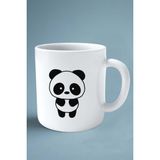 Panda Baskılı Kupa Bardak Çift Taraflı Kişiye Özel Model 11