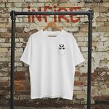 Panda Beyaz Baskılı Unisex Bisiklet Yaka Pamuk Oversize T-Shirt - 0 Beyaz - XL