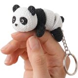 Panda Can Anahtarlık - ÖRGÜCANLAR, Sert Plastik, Kokusuz, Boyasız Hayvan Figürü, Oyuncak, Çanta Süsü