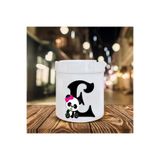 Panda Desenli E Harfi Baskılı Seramik Şık Küllük