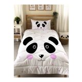 Panda Desenli Kapitone Yorgan,Tek Kisilik Uyku Seti