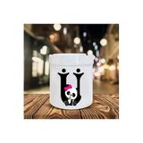 Panda Desenli Ü Harfi Baskılı Seramik Şık Küllük