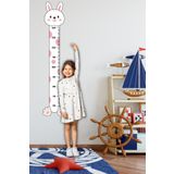 PANDA DÜNYASI Sevimli Pembe Kedi Figürlü Boy Ölçme Ölçüm Cetveli Duvar Sticker Anaokulu - Çocuk Odası