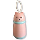 Panda Figürlü Cam Matara 380 ml Pembe