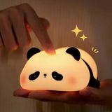 Panda Gece Lamba, Led Yumuşacık Sevimli Lamba, Çocuklar İçin Gece Lambası, Silikon Panda Işığı, Kısılabilir Kız Bebek Yatak Odası Gece Lambası, Emzirme Kreş Dekoru İçin Şarj Edilebilir [Enerj