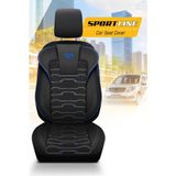 Panda Kılıf Panda Sportline Serisi Ingiliz Jakar Kumaş Ticari Oto Koltuk Kılıfı - Tam Set - Siyah - Mavi