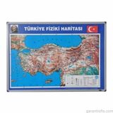 Panda Pan 402 Alüminyum Çerçeve Türkiye Fiziki Haritası (70x100 Cm)