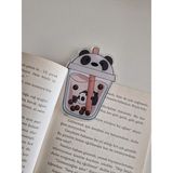 Panda Pleksi Kitap Ayracı 8 Cm-1 Adet - Gri - Açık Gri