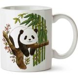 Panda Porselen Kupa Bardak - Beyaz - 300 cc