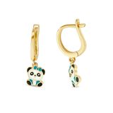 Panda Sallantılı Çocuk Altın Küpe