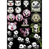 Panda Sticker Set -1 22 Parça Telefon, Tablet, Defter, Laptop Sticker