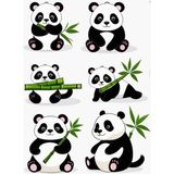 Panda Sticker Telefon Laptop Notebook Tablet Defter Matara Stiker Etiket ST1084