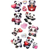 Panda Sticker Telefon Laptop Notebook Tablet Defter Matara Stiker Etiket ST1270