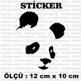 Panda Surat Sevimli 2 Adet Sticker Hayvan Otomobil Motosiklet Kask Atv Laptop Pc Tablet Buzdolabı Kapı Cam Sticker Etiketleri