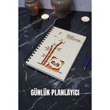 Panda Tasarım Ahşap Plan Defteri - Tarihsiz Ajanda - Günlük Planlayıcı (Planlama Defteri) A5