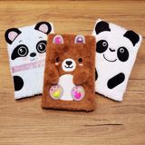 Panda Tasarımlı Peluş Defter - Çok Renkli - Düz - Standart