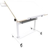 Panda Tekerlekli Profesyonel Çizim Masası 70X100CM - Beyaz - Tekerlekli Çizim Masası