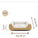 Pandagroup Peluş Köpek Yatağı-Silinebilir -Yıkanabilir-Küçük Irk-Pofuduk Peluş/mınder - Kahve