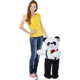Pandamkee Ayakta Duran 80 cm Siyah Tulumlu Panda Peluş Hayvan