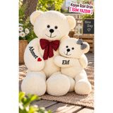 Pandamkee Kişiye Özel İsim Baskılı Analı Kızlı 8050 Yavrulu Peluş Ayı Seti – Büyük Peluş Oyuncak, Doğum Günü, Sevgiliye, Anneye Hediye