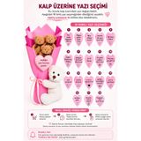Pandamkee Sevgiliye Özel Romantik Peluş Ayıcık Buketi ve Yanında Sevimli Ayı Hediyesi