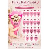 Pandamkee Sevgiliye Romantik Hediye Peluş Ayıcık Buketi ve Tavşan Hediye Seti