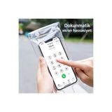 Pandamoto Universal Su Geçirmez Şarj Girişli Motosiklet Scooter Bisiklet ATV Telefon Tutucu Poşet Kılıf (Tüm Modellere Uyumlu)