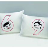 Pandart Komik Şekilli Erkek&kadın Sevgiliye Yastık Kılıfı - 40 x 30 cm - 001-Renkli
