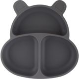 Pandish Huppo Vakum Tabanlı Silikon Mama Tabağı Moon Gray - Gri