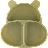 Pandish Huppo Vakum Tabanlı Silikon Mama Tabağı Olive Green - Yeşil