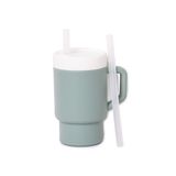 Pandish Mugley Tek Kulplu Pipetli Silikon Bardak Minty Green
