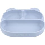 Pandish Sky Blue Vakum Tabanlı Silikon Mama Tabağı Gıda Sınıfı Silikon Kolay Temizlenebilir
