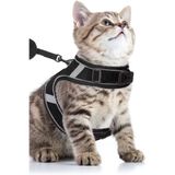 Pandogo Güvenli & Konforlu Kedi Göğüs Tasması Siyah – Kaçış Önleyici & Ayarlanabilir L Beden