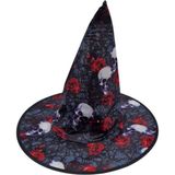 Pandoli Halloween Siyah Dralon Kumaş Gothic Tarz Cadı Şapkası Yetişkin 1 Adet - Renkli - Standart