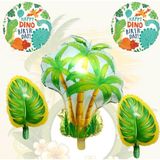Pandoli Hawaian Tropical Ağaç ve Dinozor Palmiye Folyo Balon 5 Adet