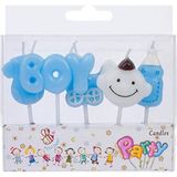 Pandoli Kürdan Altlığı ile Beraber 6,5 cm Boy Mum 5 Adet Mavi Renk - Renkli