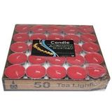 Pandoli Tea Light Kırmızı Renk 50 Adet Mum