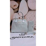Pandora Bags Kadın Gümüş Düz Desenli Rugan Burslu Çanta