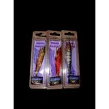 Pandora Balıkçılık Kalamar Zokası Squid Master Sqm 10 cm 10 gr - 3 Adet - Kırmızı - Gri - Kahve
